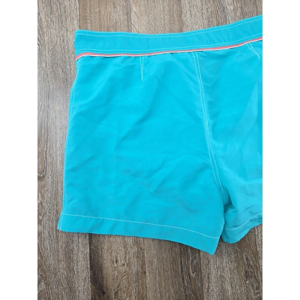 Parke & Ronen Swim Trunks Mens Size 34 Lined Turquoise Boardshorts 4
